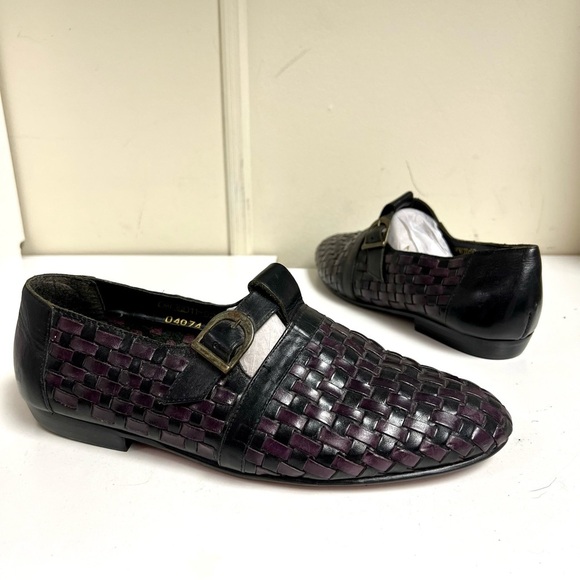 vintage Velocity woven leather shoes fisherman loafers Brazil Y2K preppy 10.5 D main image 5